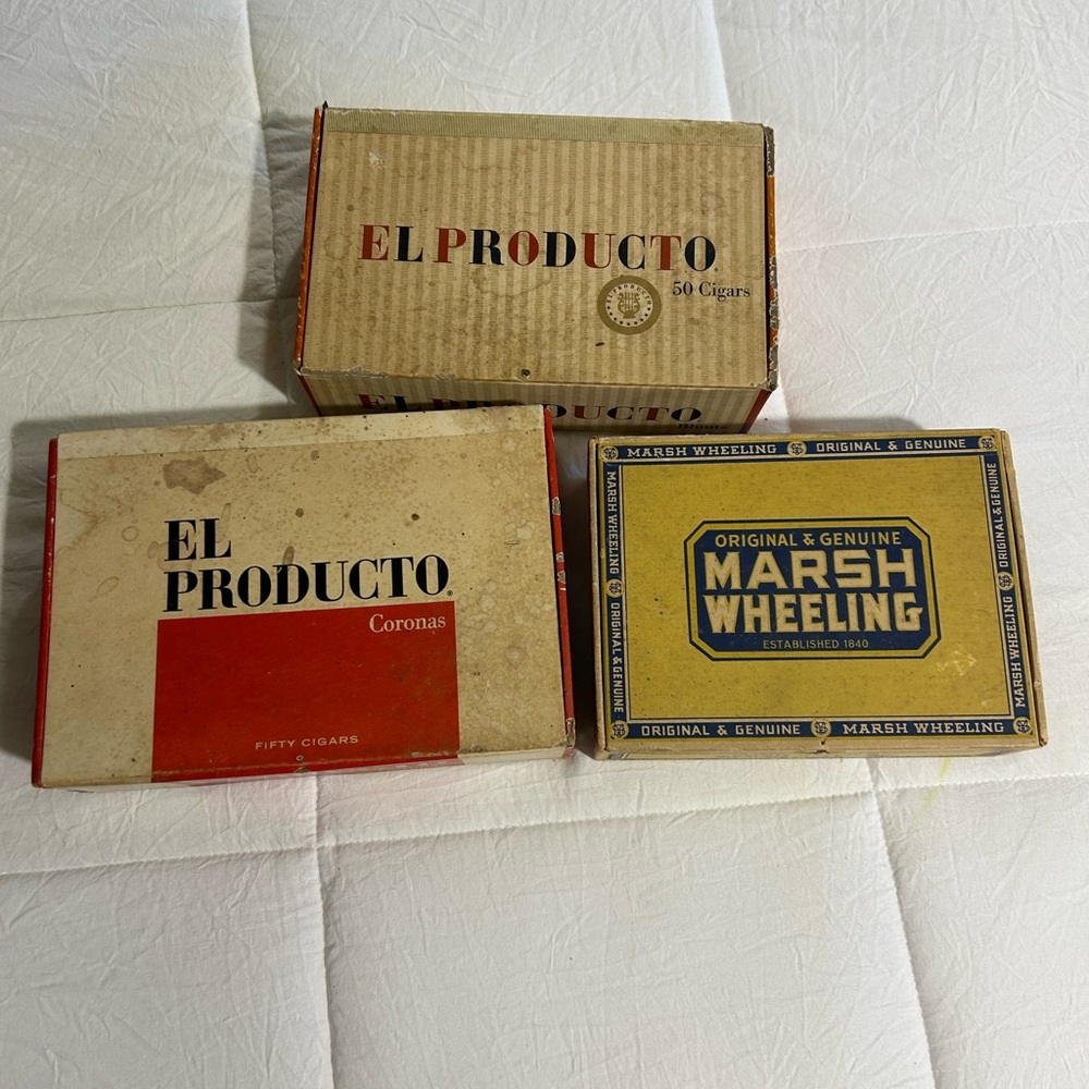 Vintage Cigar Box Set of 3.
